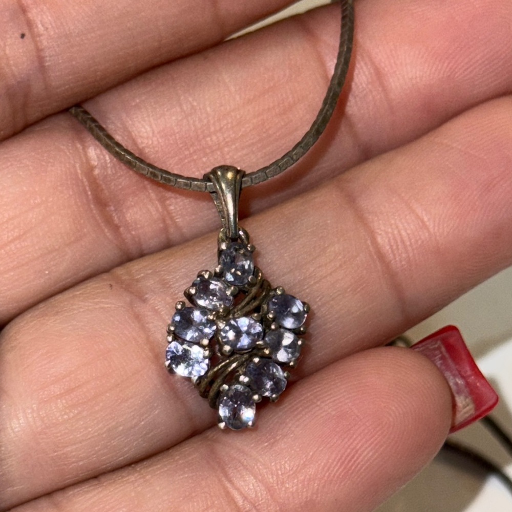 925 Sterling SilverPurple Pendant Necklace